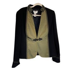 Silk Panelled Embroidered Blazer